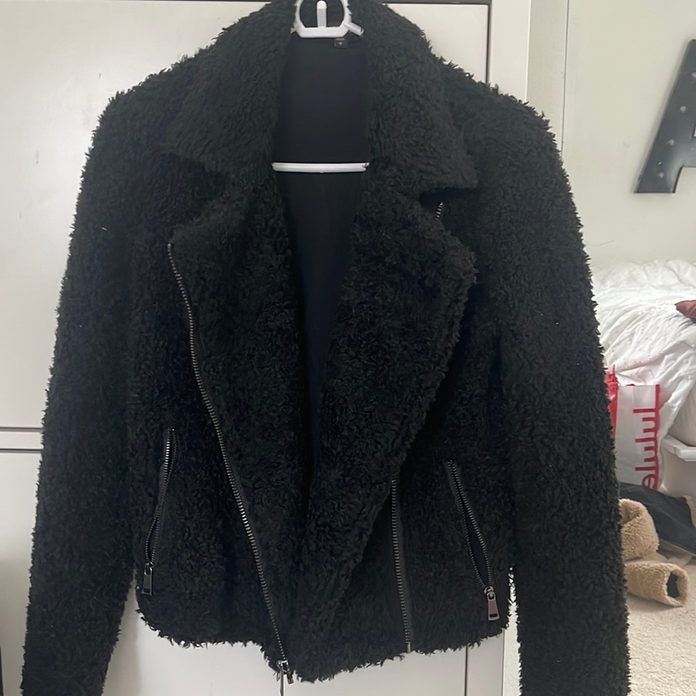 Express Sherpa Teddy Military Jacket